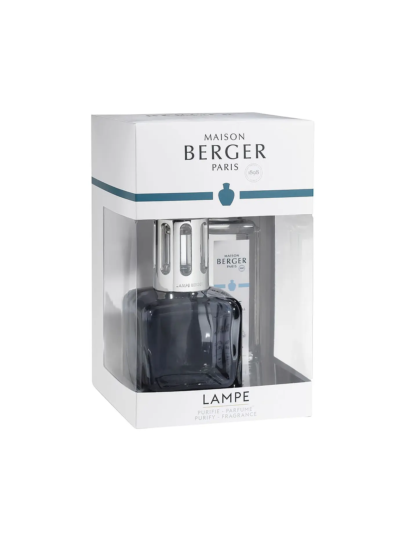 MAISON BERGER PARIS | Lampe Berger ICE CUBE Grau - Aromatischer Weißer Tee | 